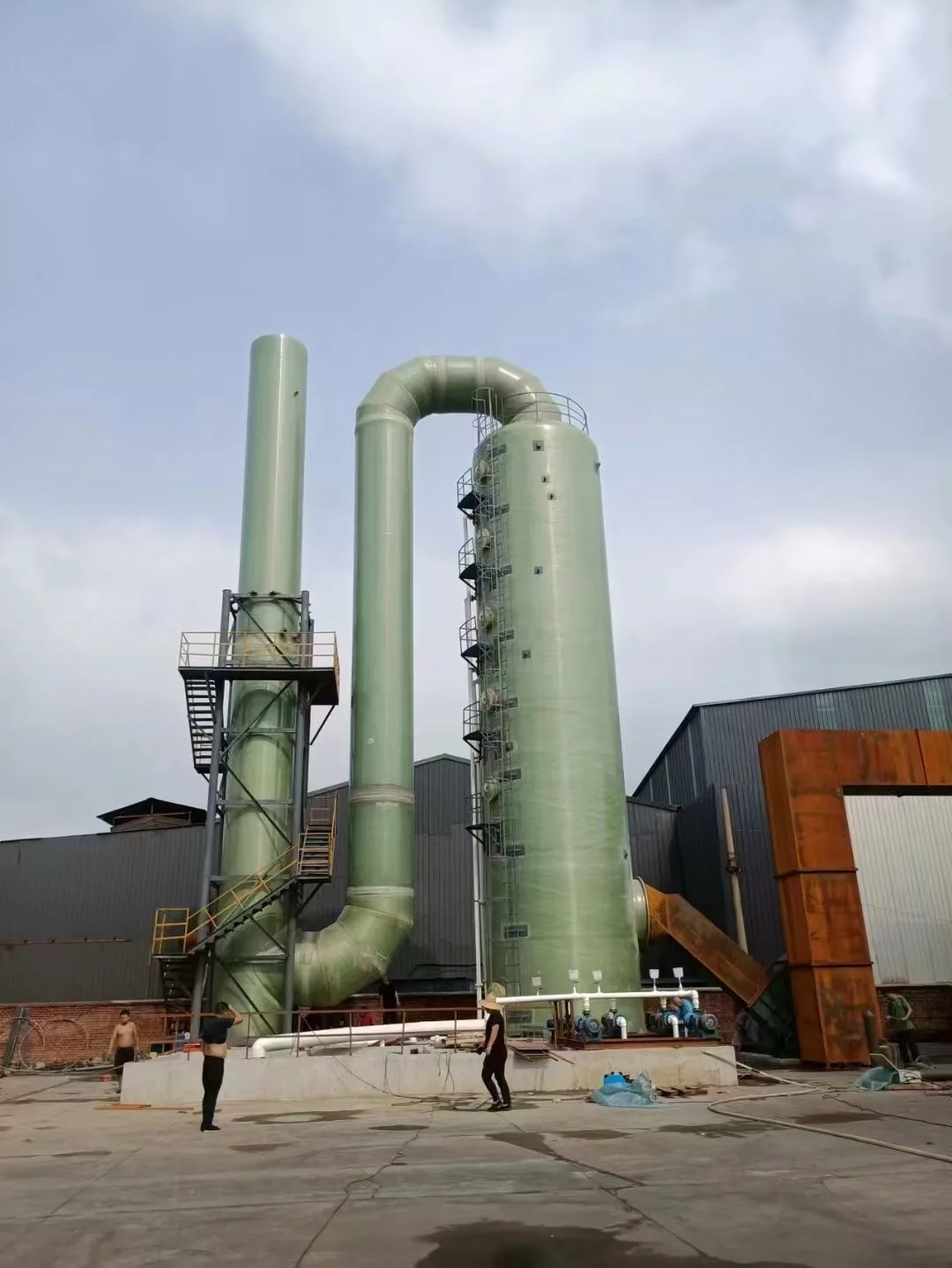 Industrial Flue Gas Waste Gas Absorption FRP Purification Tower ...