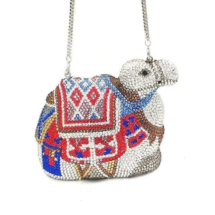 rhinestone animal clutch