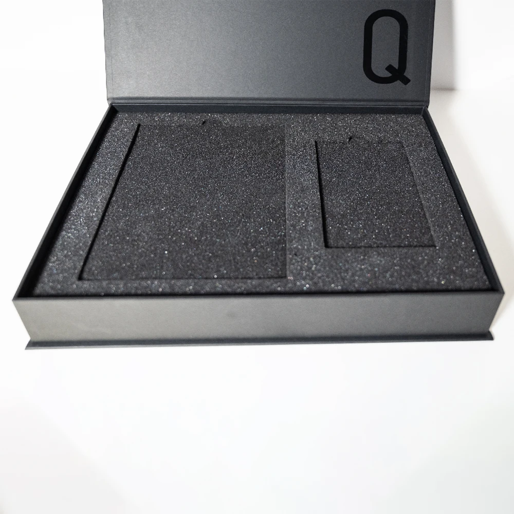 Premium UV Printing Rigid Book Shaped Foam Insert Flip Custom Book Shape Phone Electronic Tools Magnetic Packaging Box