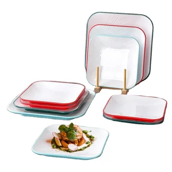 Cheap 100% safe and healthy melamine tableware, wholesale plates, steak plates, square plates square plastic plates