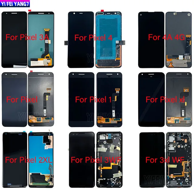 100% Original Google Pixel 1-7 Pro XL 5G LCD Screen & Digitizer Display Assembly for Mobile Phones Compatible Various Models