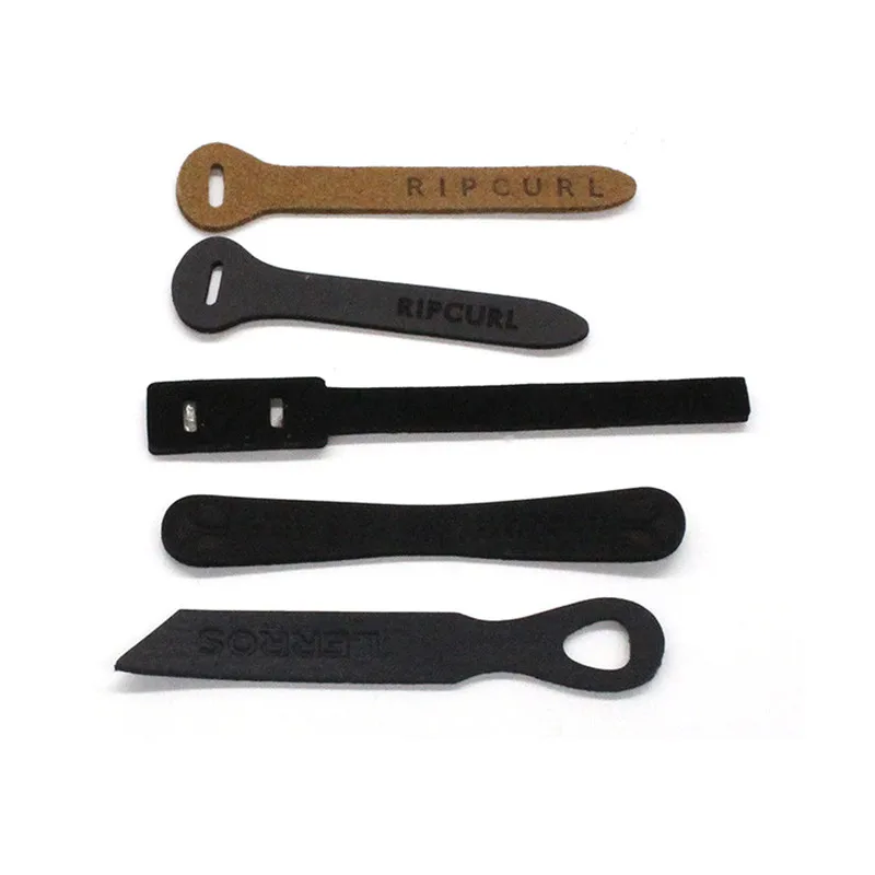 Free Sample Clothing Custom Embossed Logo Leather Zipper Pulls Wholesale Garment Accessories Genuine Leather Zipper Puller