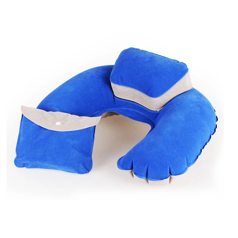 Inflatable Travel Neck Pillow for Frontal Support Digital Zakka