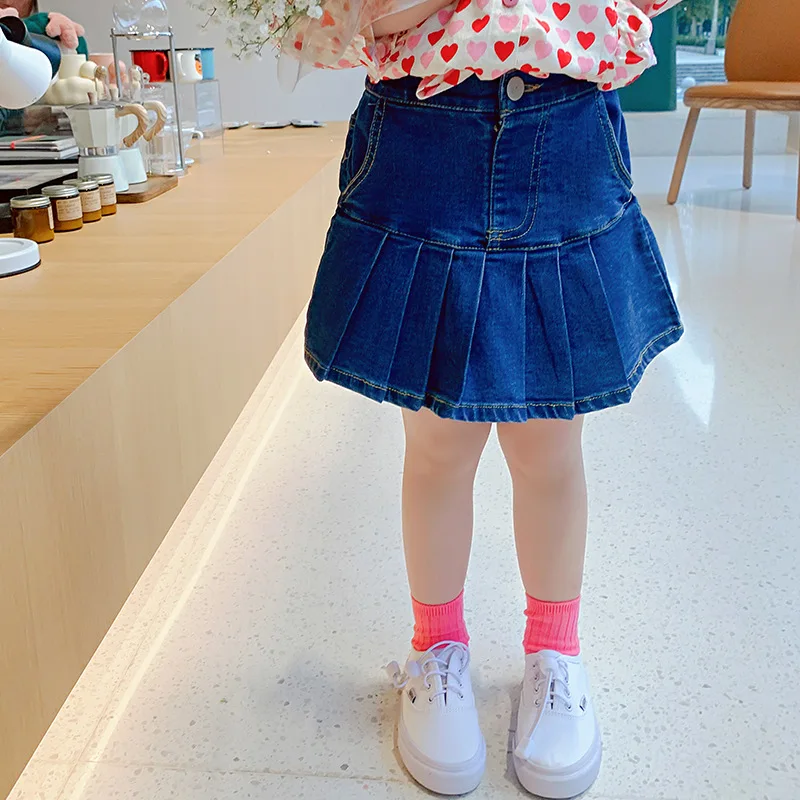 Sell Like Hot Korean Style Baby Denim Pleated Fashion Ruffles Girls Tutu  Skirts - Buy Girls Tutu Skirts,Denim Skirt Girls,Girls Pleated Skirt  Product on 