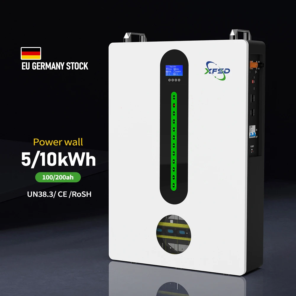 EU Stock Powerwall: 5-10kW, 48V/51.2V, LiFePO4 Solar Home Energy Storage