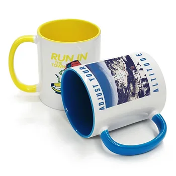 Manufacturers supply double color coated cup color sublimation cup heat transfer mug