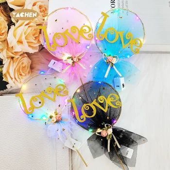YACHEN New Design Birthday Cake Decorating Supplies 3D Glowing LED Mesh Cake Toppers for Birthday Wedding Party Decorations