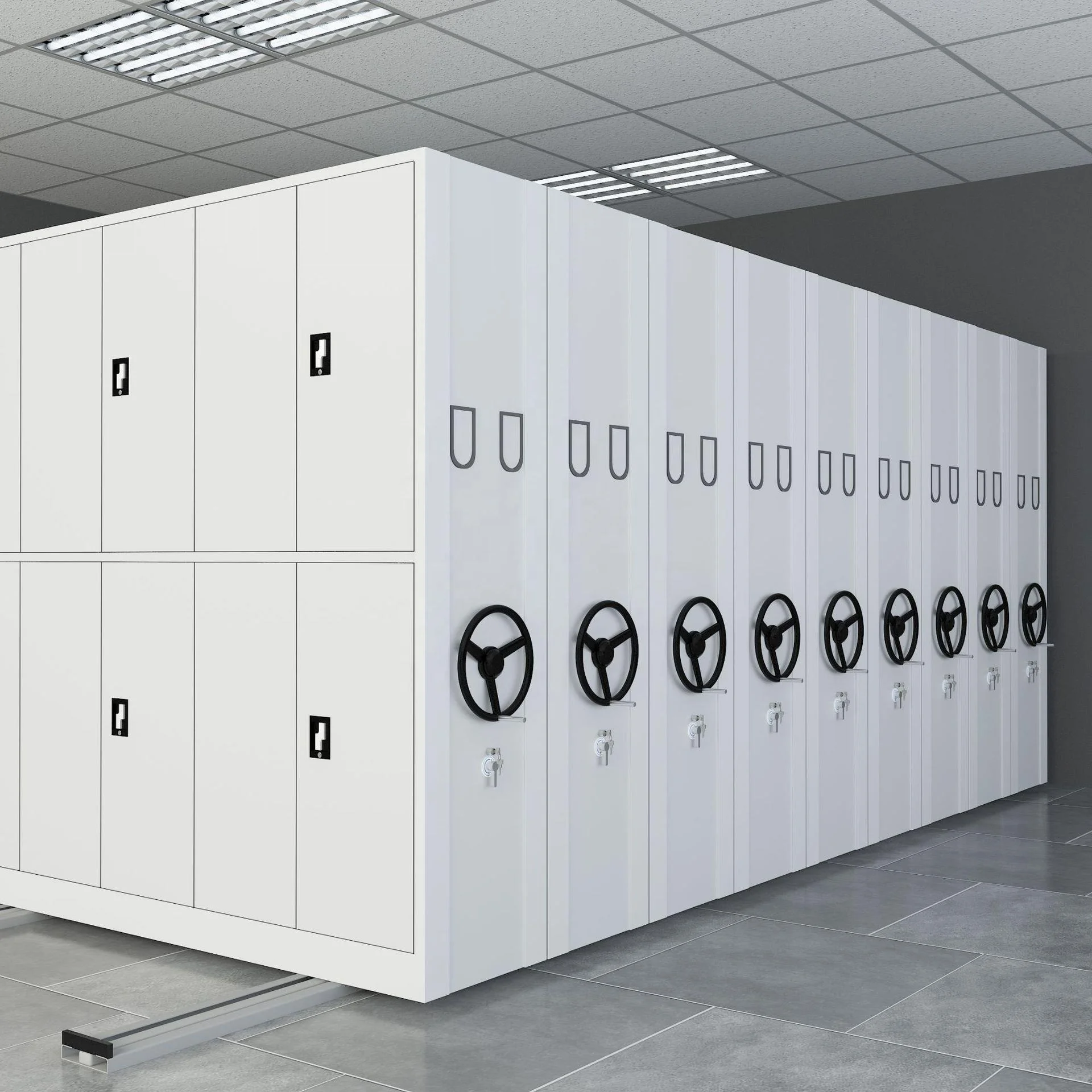 Source Factory Directly Sale Steel Filing Cabinet Metal Customized Size Specially Designed Documents Mobile Shelf Dense Rack