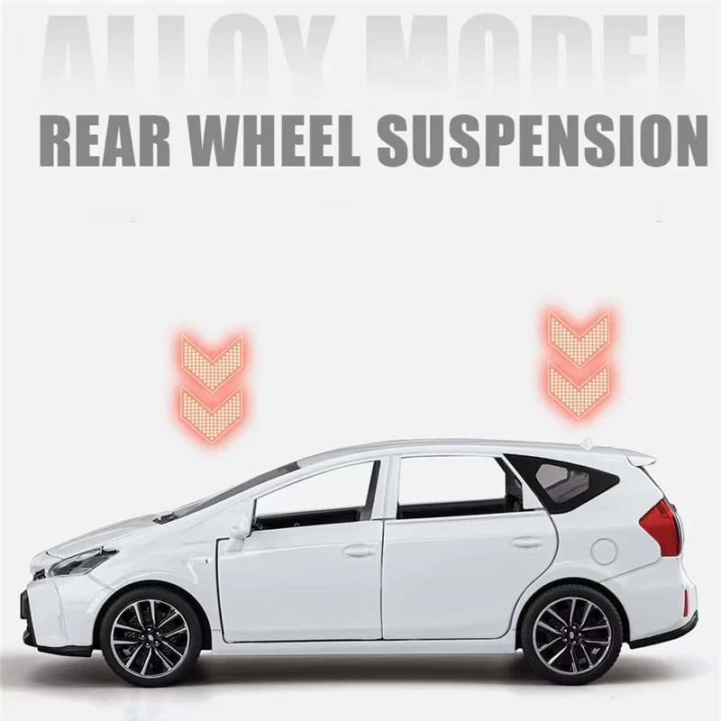 1/32 PRIUS Alloy Car Model Diecast Metal Toy Vehicles Car Model High Simulation Sound and Light Collection Children Gift Toy Car
