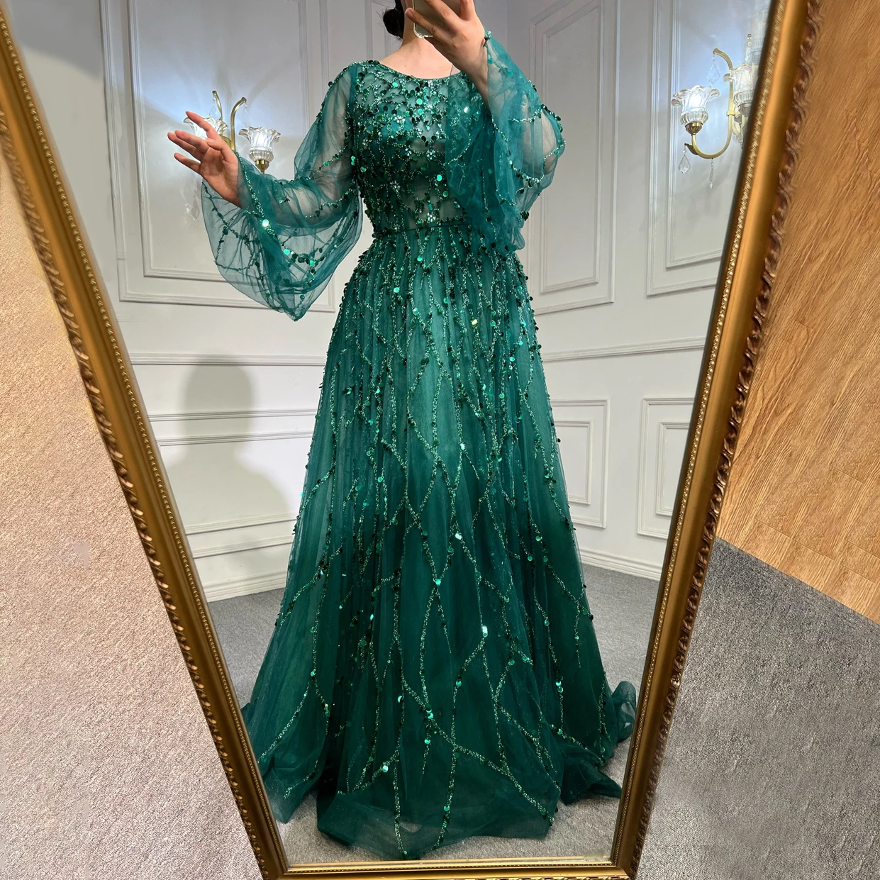 slim fit dress slacks Stella Maxi Dress (Green Emerald) 12AUS by Loreta main image 0