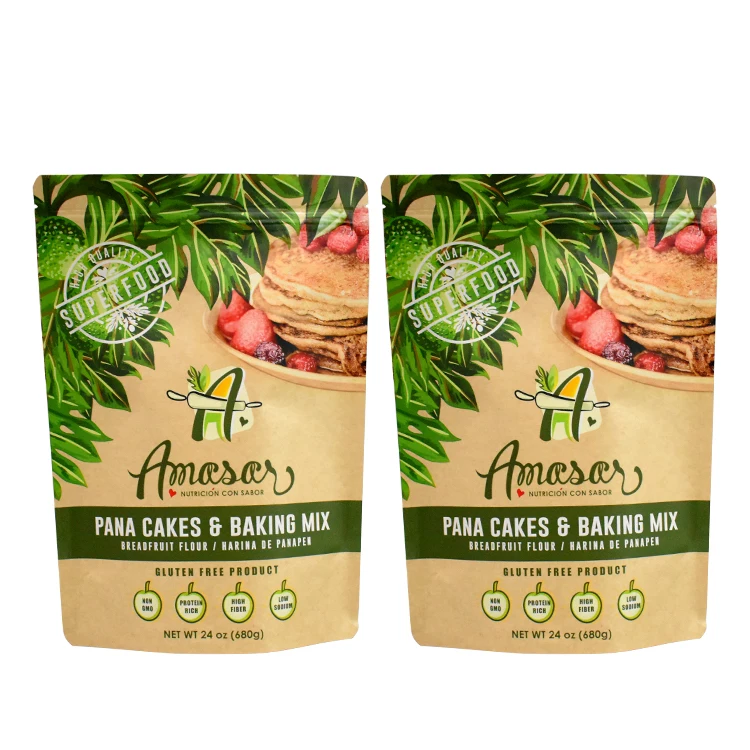 Custom Biodegradable Doypack Comply EN 13432 Sachet Fully Recyclable Powders Compostable Stand up Food Pouches