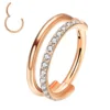 Double layer zircon rose gold