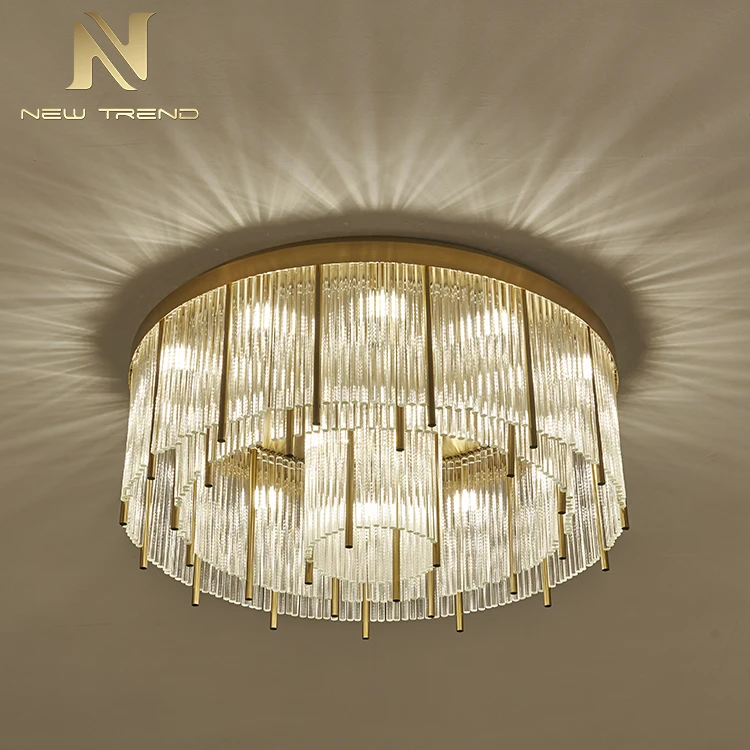 CMU8782 High Quality Modern Style Indoor Decoration Art Frame Glass Led Ceiling Light  