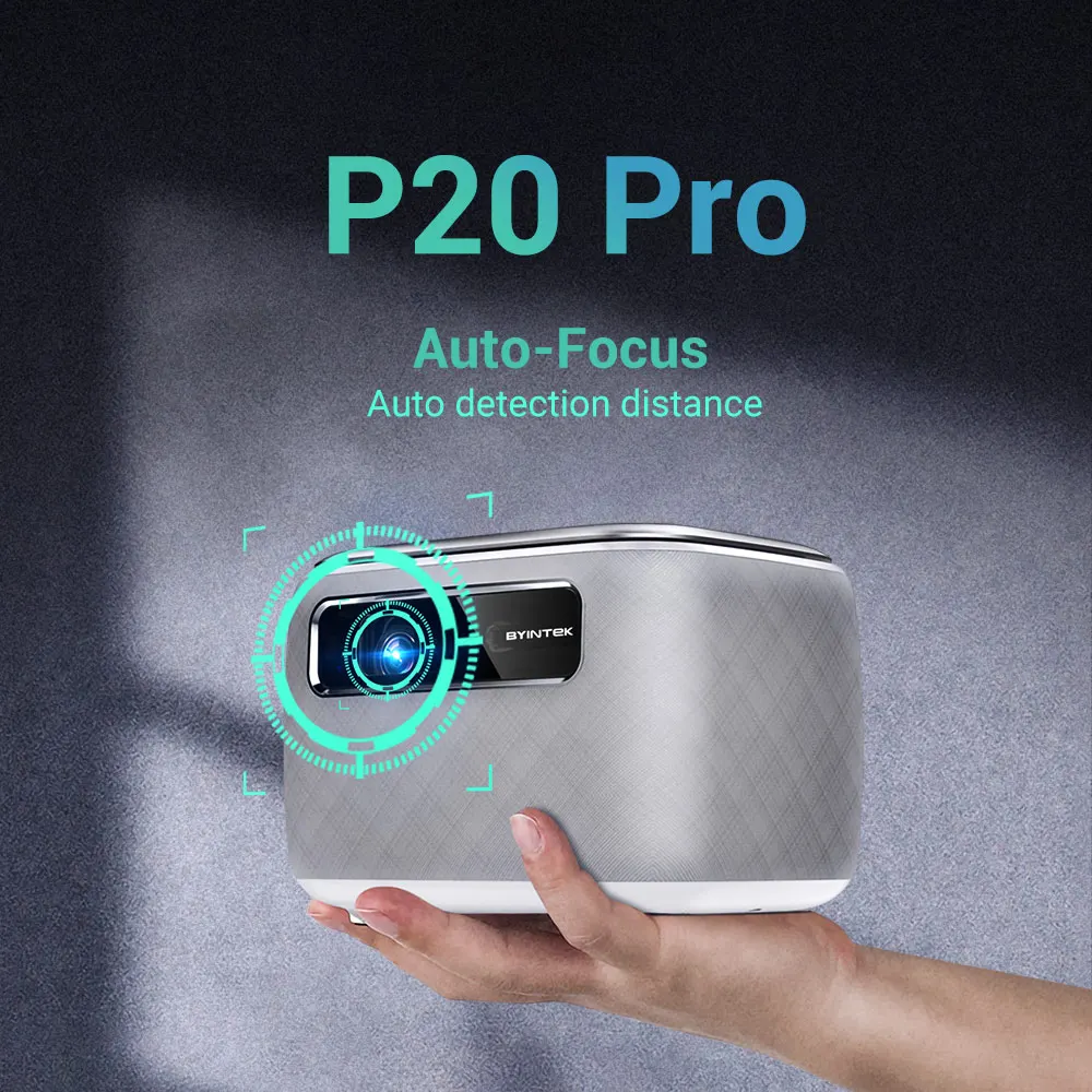 BYINTEK R20pro DLP Link Projector - 4K Video & Battery Beamer