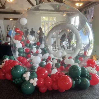 3m/10ft Portable Outdoor Birthday Wedding Party Balloon Bubble House  Inflatable Bubble Tent with Balloons