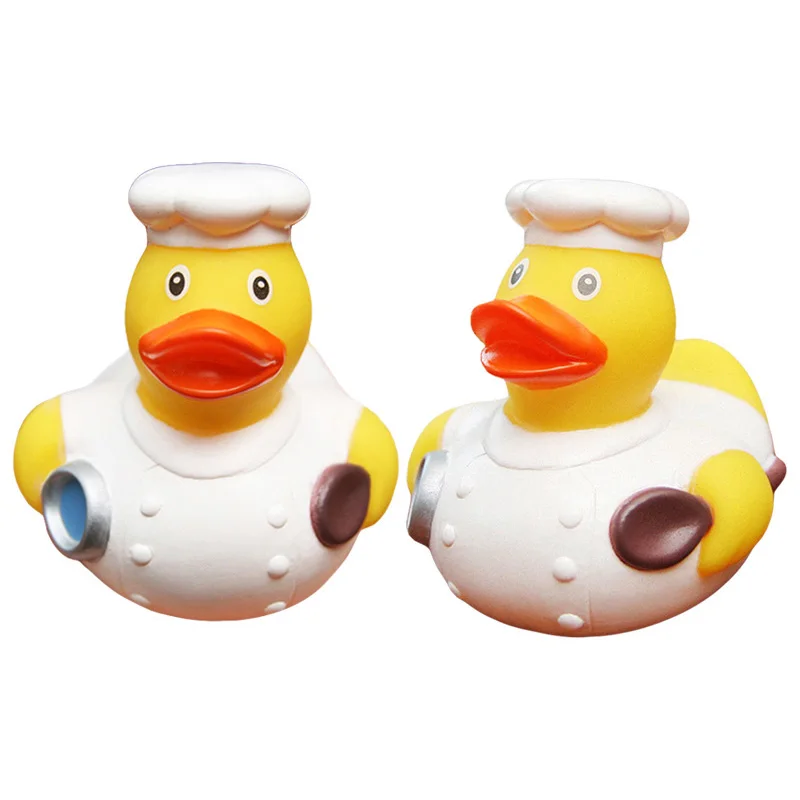 Plastic Custom Rubber Duck Bathing Beach Ducky Bathtub Swimming Yellow Duck Toys Baby Gift Party Promotional Chef Rubber Ducks