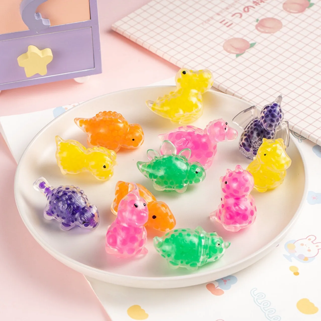 Zefy Squishy Set 35 Stück - Mochi Fidget Toys Mit Karten Kawaii