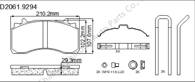 School Bus Truck Bus Brake Pad D2061.9294 Wva 29191 - Buy Truck Brake ...