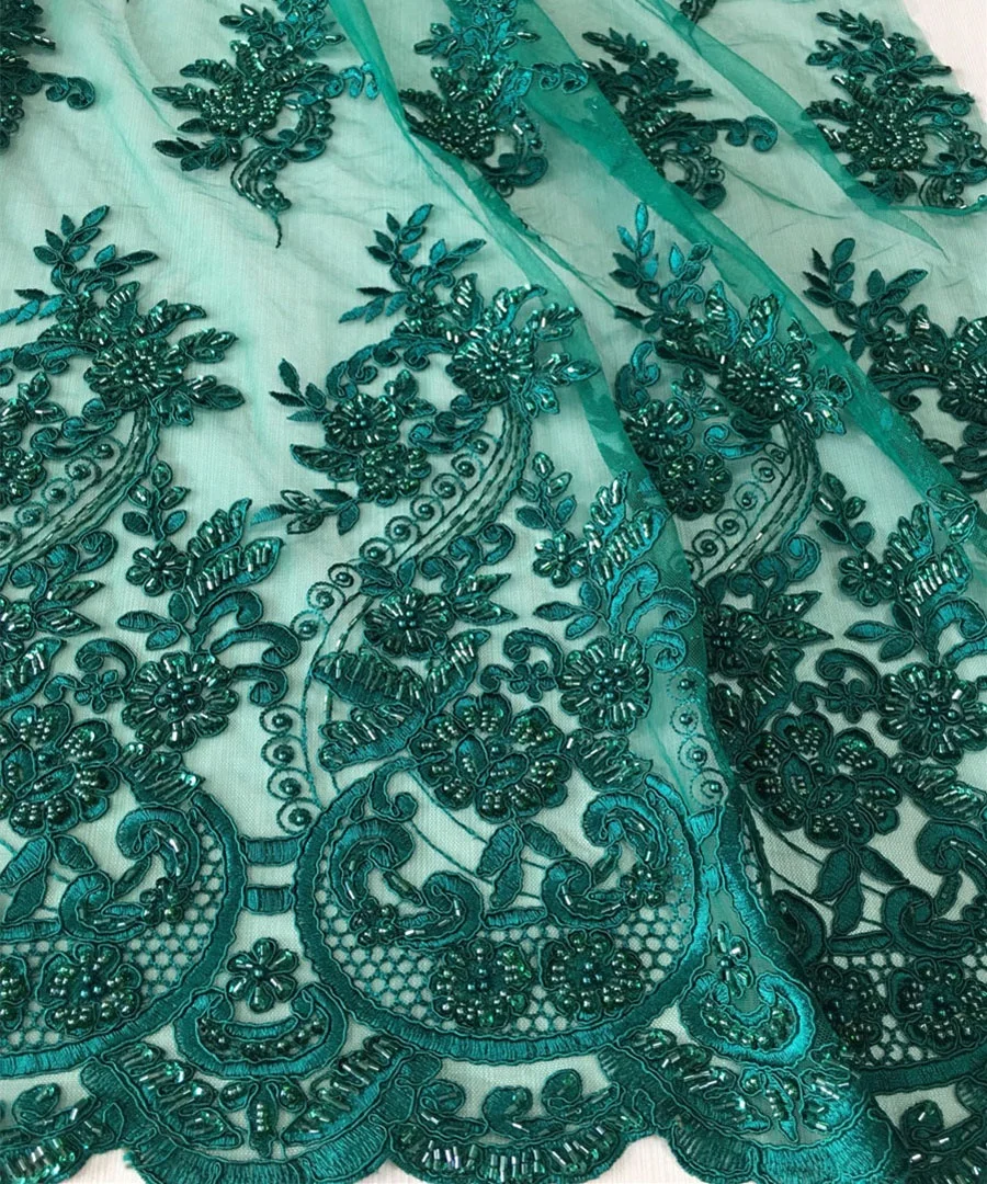 
Высококачественная кружевная Тюлевая ткань с ручной вышивкой и блестками для вечернего платья или невесты 