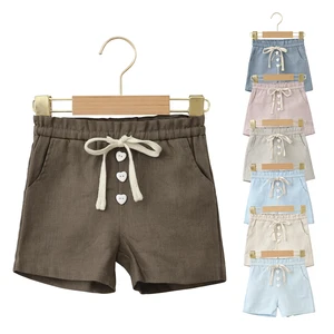 New Innovative Product Children Summer Cool Elastic Waistband Button Design Baby Short Pants