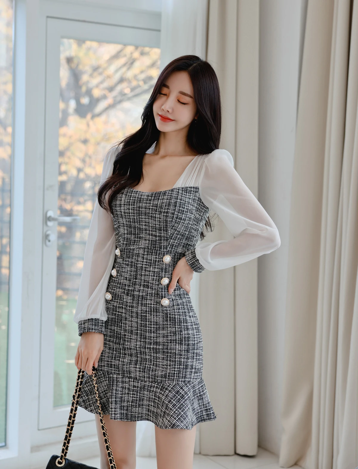 2023 spring new korean style sweet and spicy strap dress long sleeve shirt  set two piece retro casual women fashion jk set s491 - AliExpress