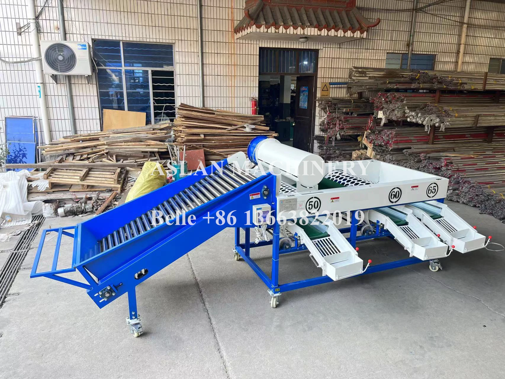 Farm Onion Grading Machine Garlic Bulb Grader Sorting Machine Onion Drum Roller Classifier Machine
