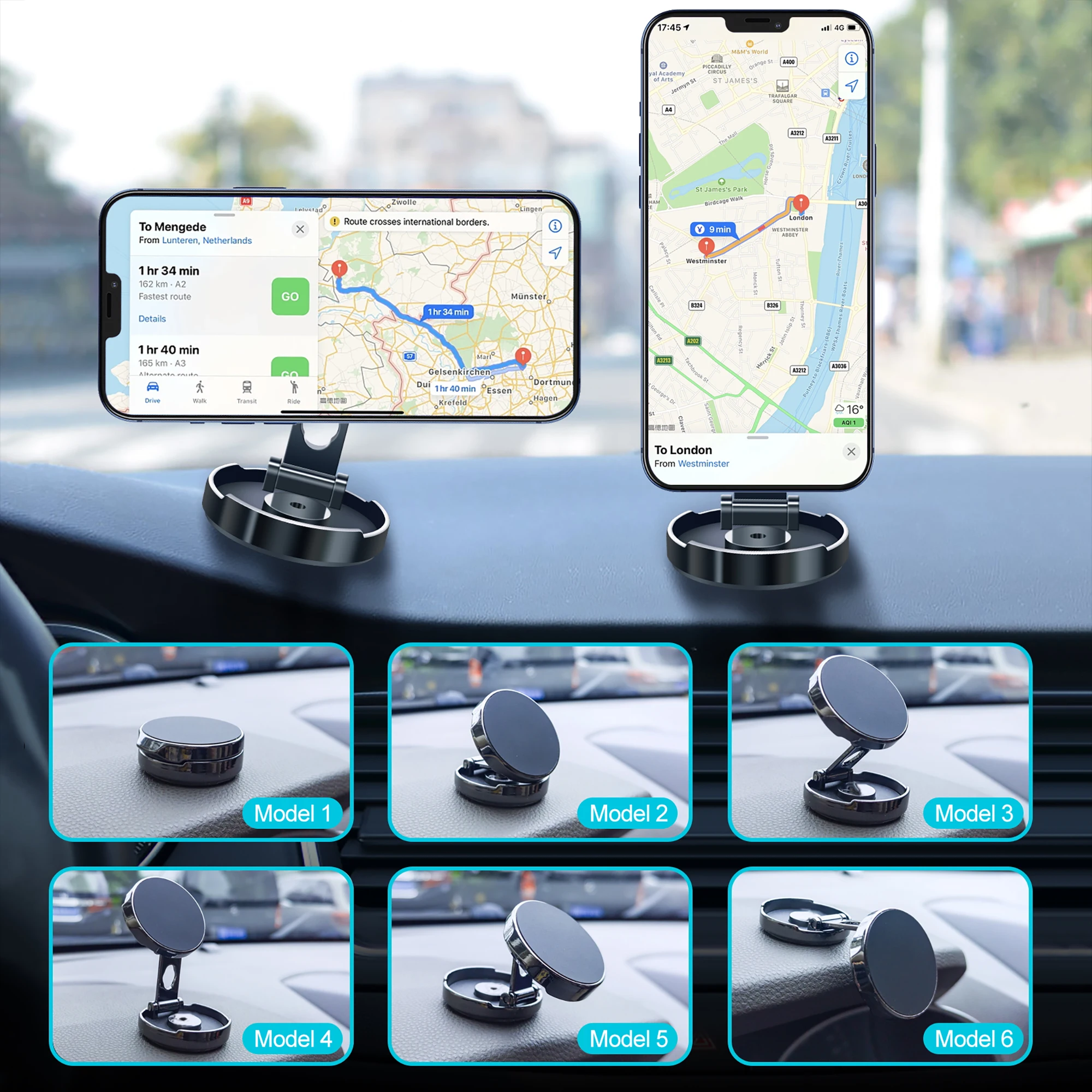 Folding Dashboard Mobile Phone Holder For Car 360 Rotation Air Vent