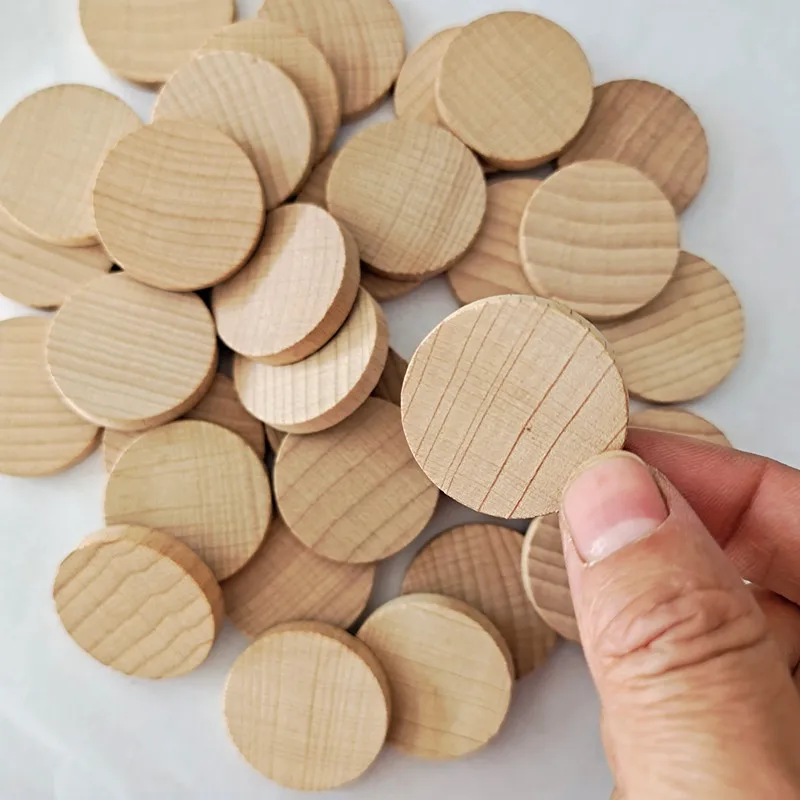 300Pcs Circle Wooden Circles Wood Wood Circles Wooden Discs for