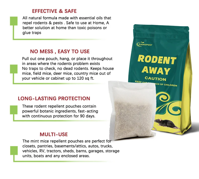 Factory Oem Natural Anti Rat Mice Pouches,Pest Control Mouse Repellent