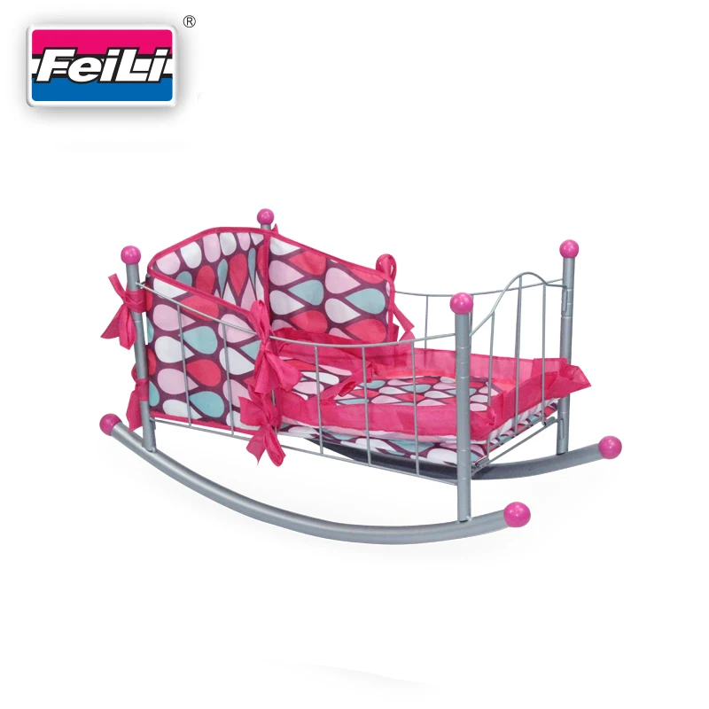 Fei li toys baby doll cradle fit 18 inches dolls  doll Furniture Toys Set
