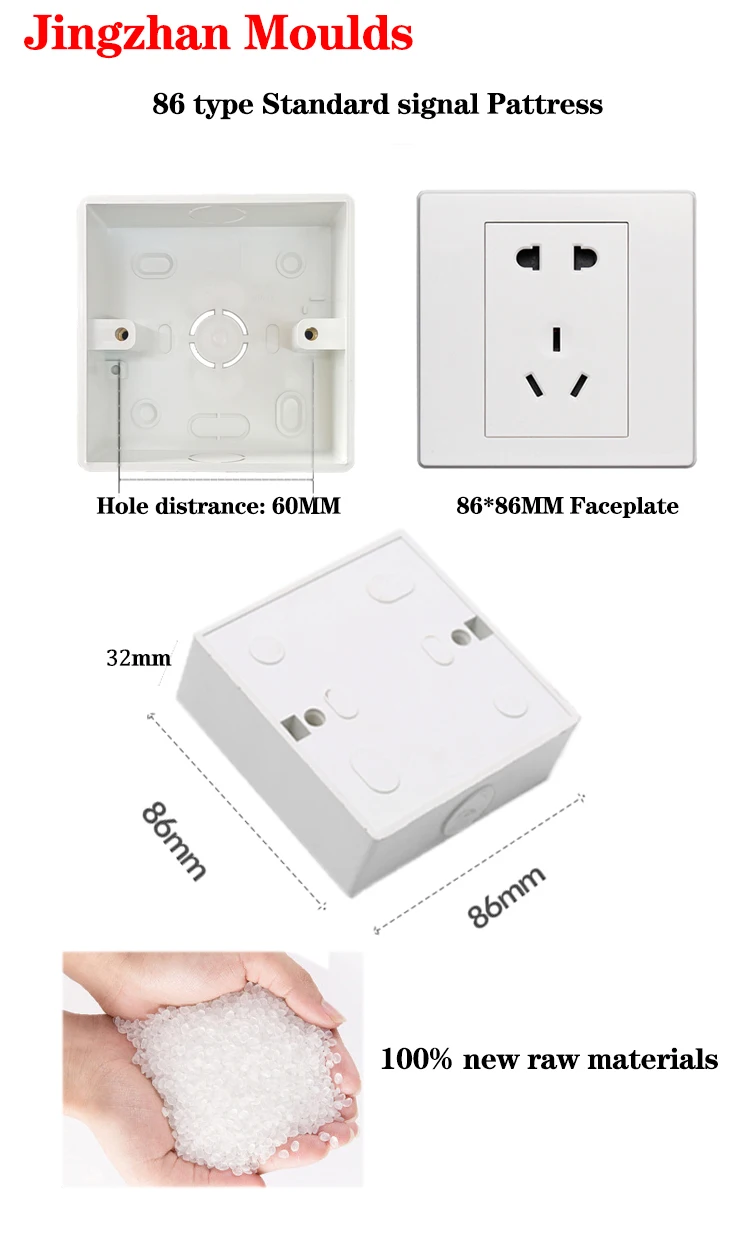 86 Type Square Pvc Electrical Switch Box Waterproof Switch Junction Box