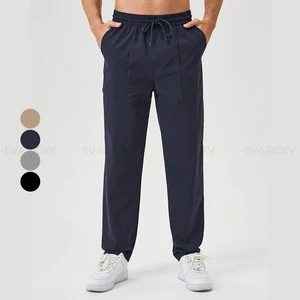 Custom Zip Pocket Athletic Gym Joggers Mens Running Sport Pants Quick-Drying Workout Training Sweat Pants With Drawstring Waist