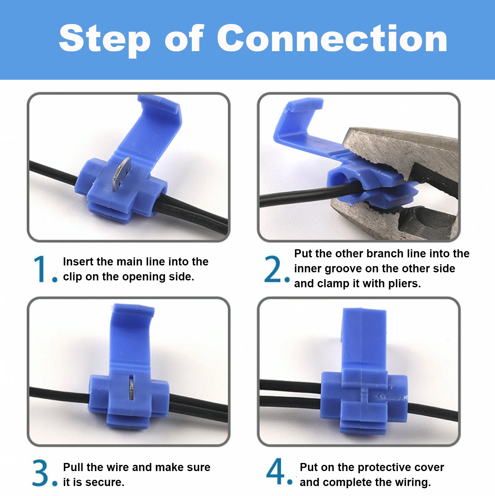 Puncture Series Scotch Lock Quick Connect Terminals Wire Splice Snap ...