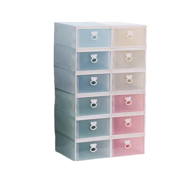 Durable Drawer Type Shoe Boxes  Plastic Shoe Storage Box on sale