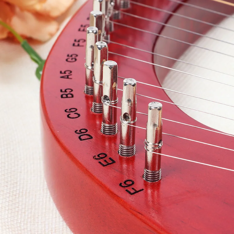 24 струны Лира арфа из бука седло мини фортепьяно металлические инструмент деревянный корпус с настраивающим гаечным ключом