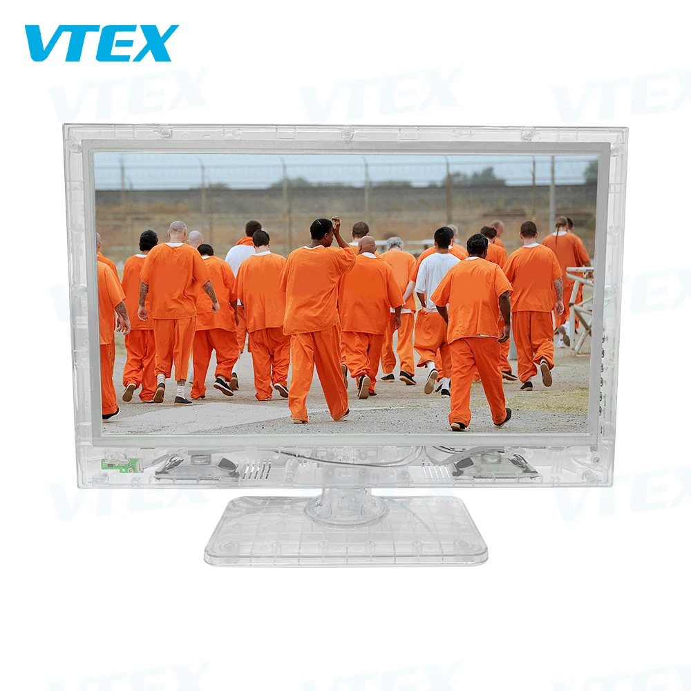 High Security Government Prison Jail Use Transparent  Case Cover TV  13 15 19 22 Inch Jail Prison TV Set