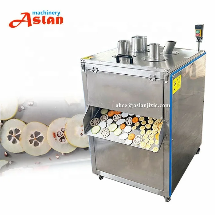 Electric Squash Melon Slicing Machine/ Cucumber Carrot Thin Cutting Slicer