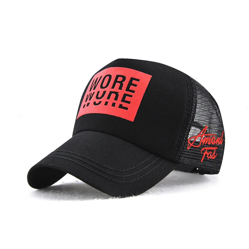 Baseball Cap Print Summer Mesh Cap Hats 