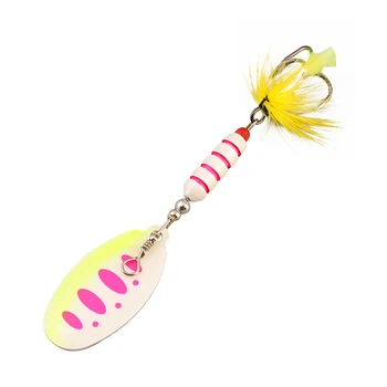 Stock 90mm 7g 5pcs Set Spinner Spoon Lure Strong Reflection Fishing Spinner Lures Pesca Fishing Lures Spinner Bait Lures – Metal Jig – view 3