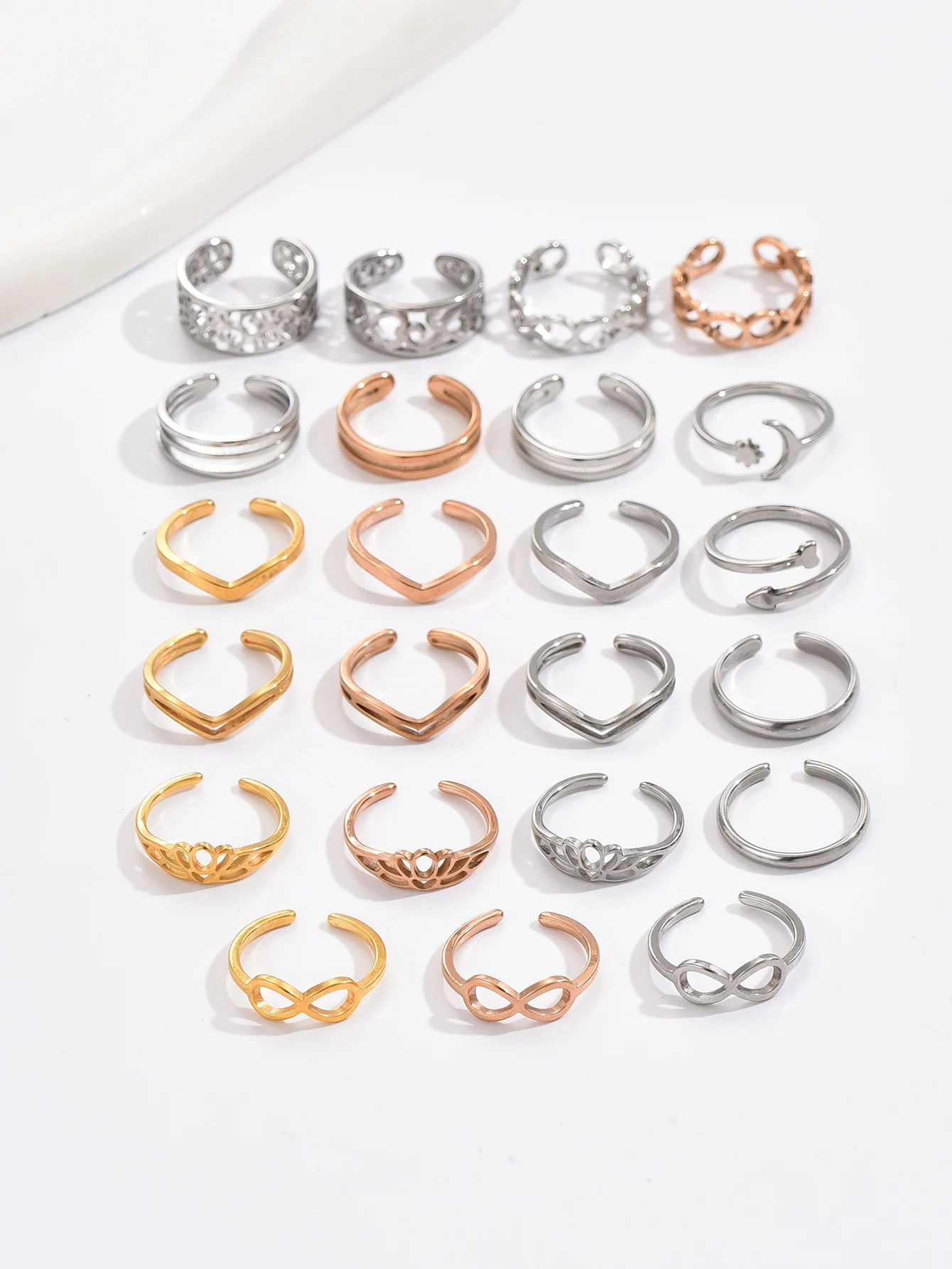 Wholesale Fitted Stainless Steel Silver Gold Fine Fashion Jewelry Toe