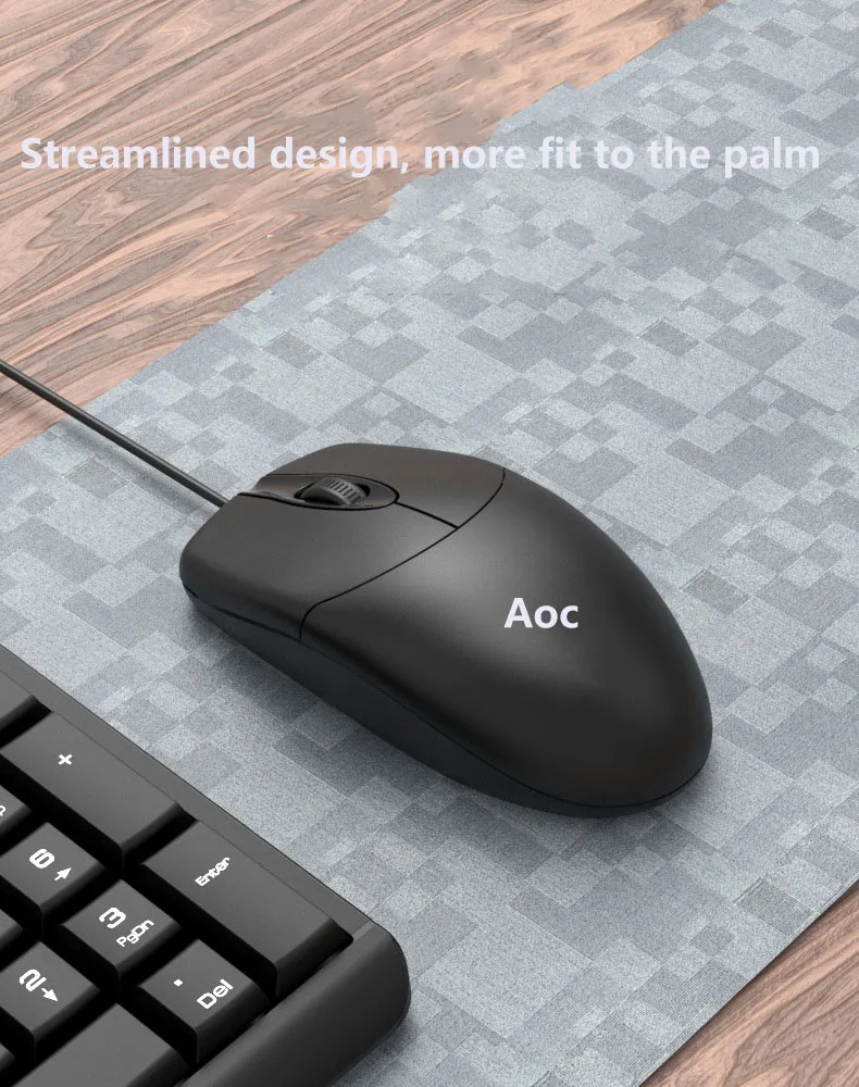 Original Oem KM151 Wired Business Office Keyboard and Mouse Set All-in-one Notebook Desktop PC Keyboard Mouse Combos for AOC