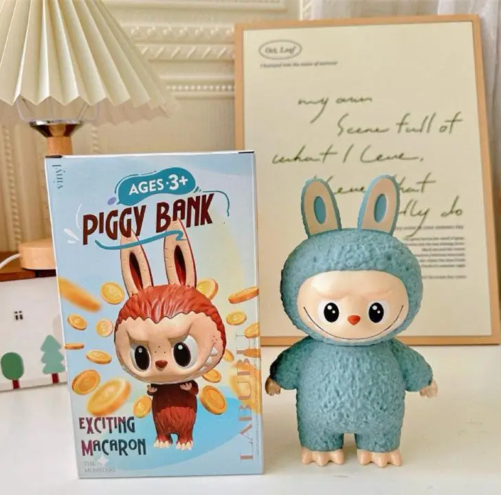 LINDA Labubu Piggy Bank Doll Shape Ornament Kids Storage