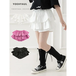 YOEHYAUL CD1215 Summer Teenager Casual Skirts for Girls Custom Logo 4-14T Sweet Big Kids Girls Casual Skirts for Girls