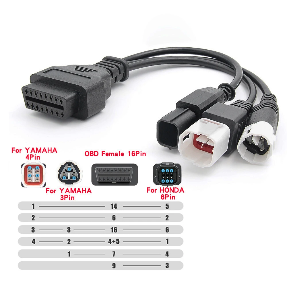 Obd2 Kabel Voor 4pin 6pin 2 In 1 Motorfiets Obd Scanner Adapter Motorfiets Diagnostisch Hulpmiddel 16 Pin T Obd2 Kabel Voor 4pin 6pin 2 In 1 Motorfiets Obd Scanner Adapter Motorfiets Diagnostisch Hulpmiddel 16 Pin T