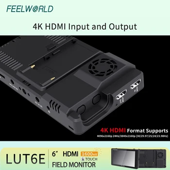 FEELWORLD LUT6E OEM Camera Monitor 6" Touch IPS 1600nits FHD 1920x1080 DSLR Field Monitor with 3D LUT Support - Factory Direct detail image