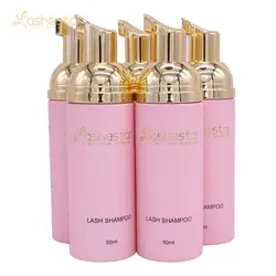 Lashestar индивидуальная торговая марка без масла очищающее средство для ресниц для чувствительной кожи новый стиль матовый розовый шампунь для ресниц
