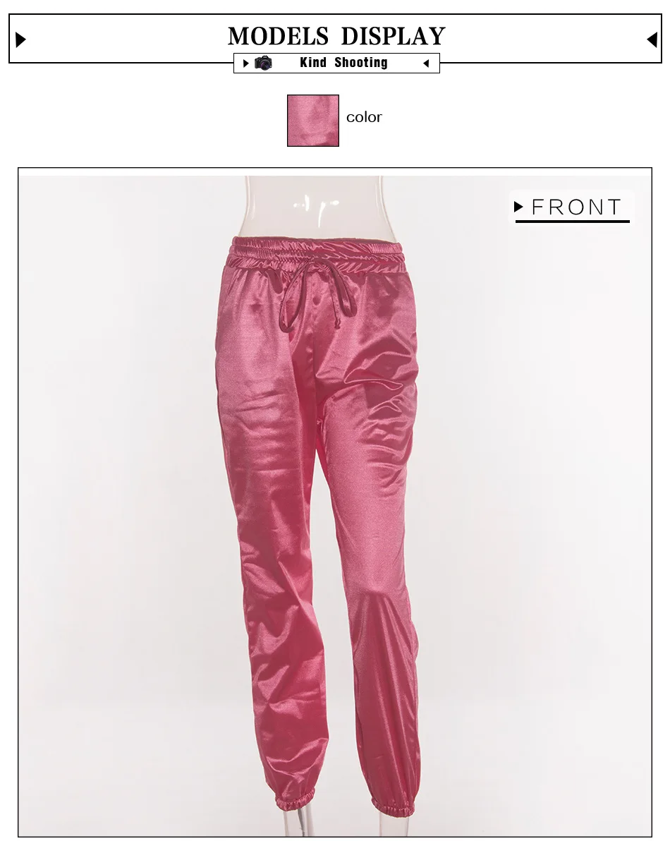 Pink Skinny Pants Women High Waist 