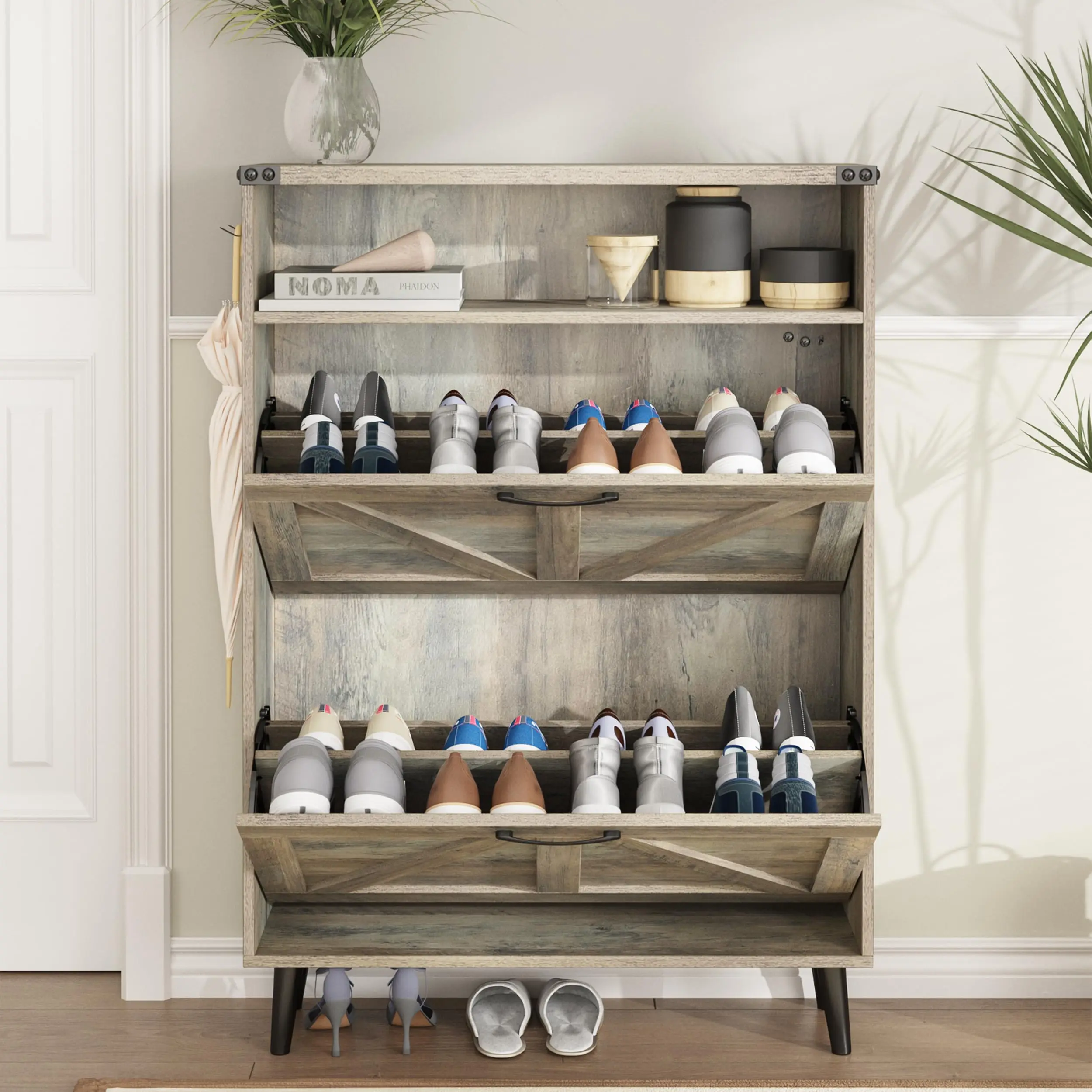 Large Shoe Cabinet Rack Cupboard Modern Shoe Storage Organizer Cabinet Entryway With Doors Buy 0427