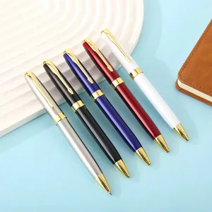 Black Gold Pen Office School Smooth Writing High Quality Luxury Promotional Gift Business Metal Ballpoint Pen with Custom Logo