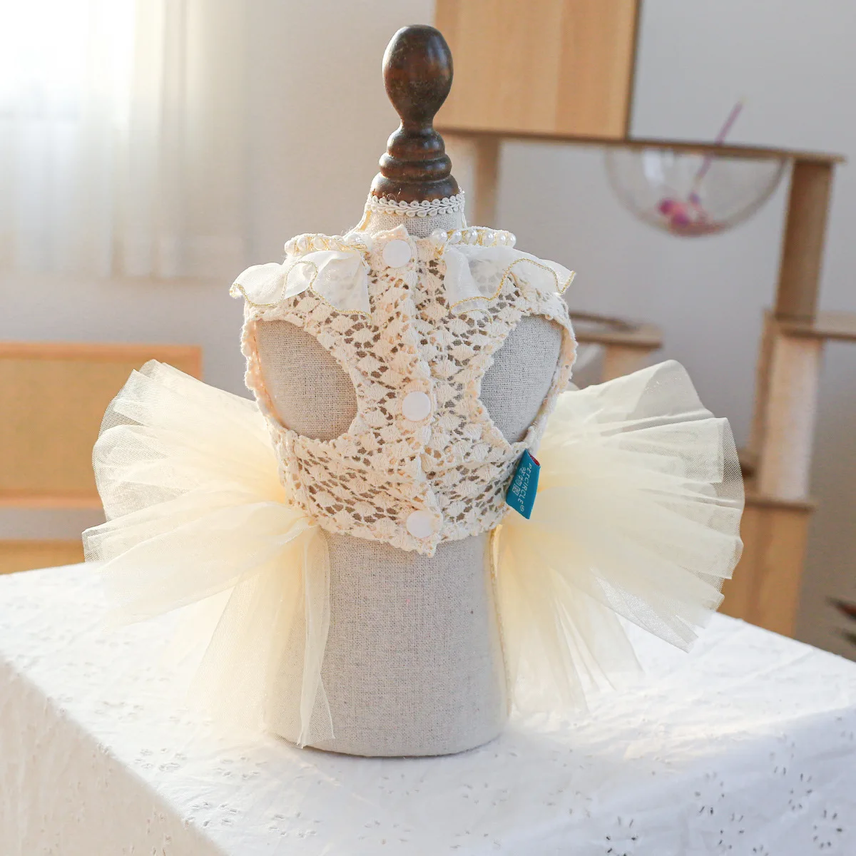 knee length dresses for ladies Linen Lace Dress for Dog